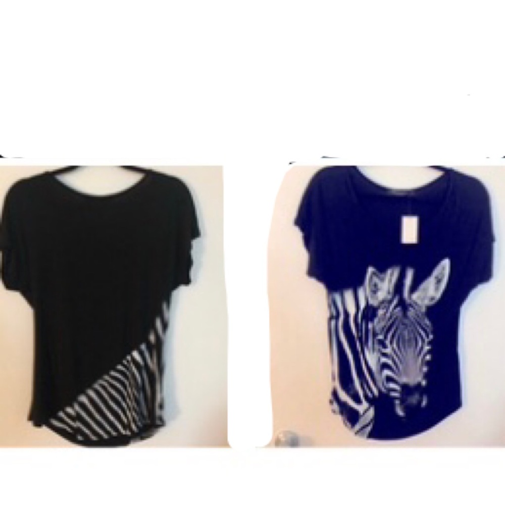 Renevatio black and white zebra themed top S
